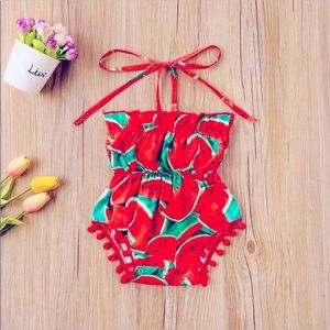 NWT Watermelon Summer Outfit Baby Toddler Girl